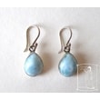 Larimar - stříbrné náušnice